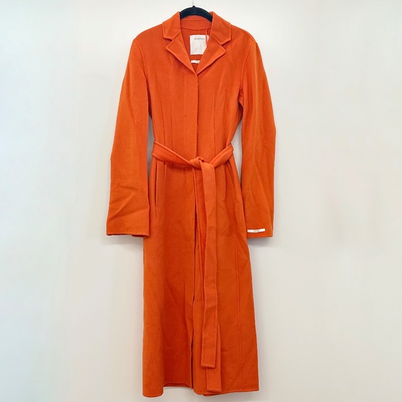 Sportmax Eva Orange Wool/Cashmere Belted Designer Coat Max Mara Women IT36 US2 - Picture 3 of 16